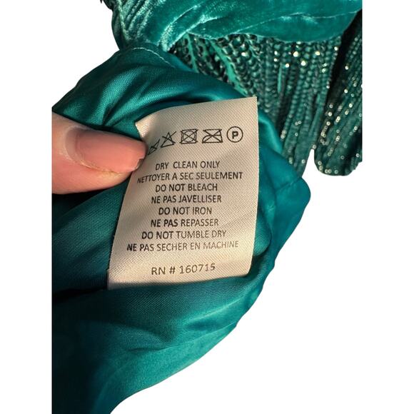 Retrofete NWT Gabrielle Sequin Robe Gown in Green Size XXL - Picture 7 of 7